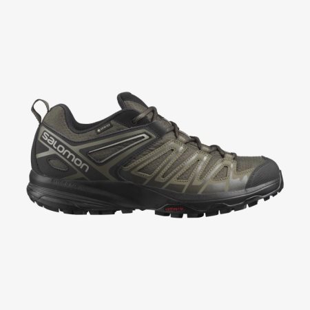 Salomon X CREST GORE-TEX Mens Hiking Shoes Olive UK ZULX